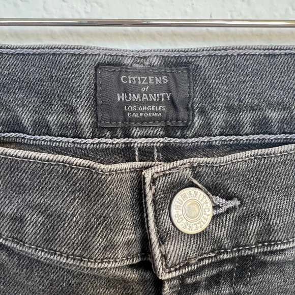 Citizens of Humanity Demy High Rise Cropped Flare Jeans in Date Night Pink Wave - Picture 8 of 12